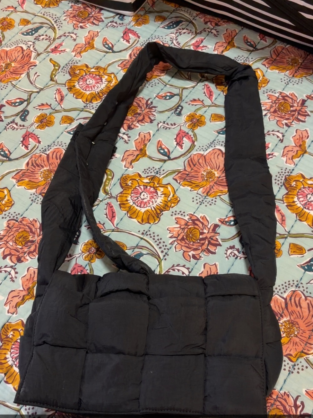 Black Quilted Crossbody Bag
